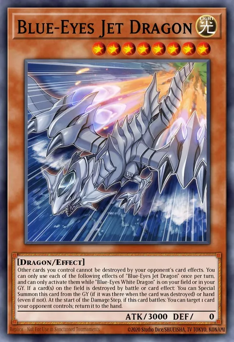 Blue-Eyes Jet Dragon trading card