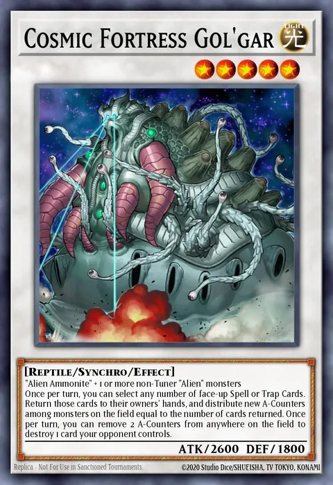 Cosmic Fortress Gol'gar trading card