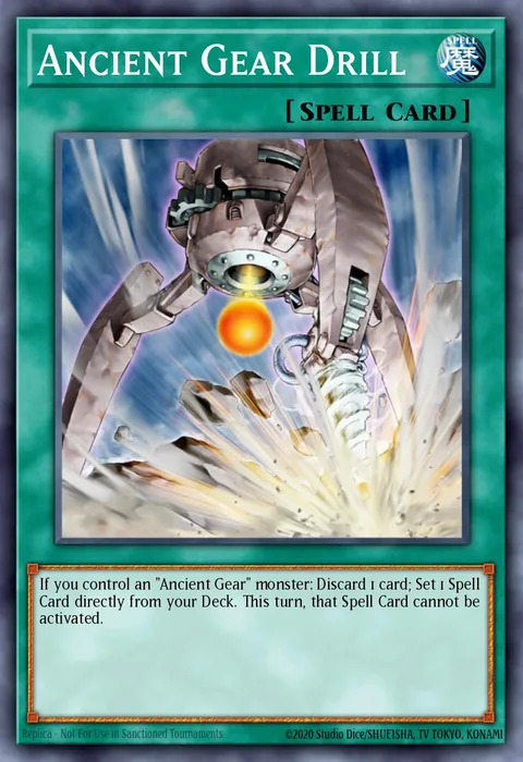 Ancient Gear Drill trading card
