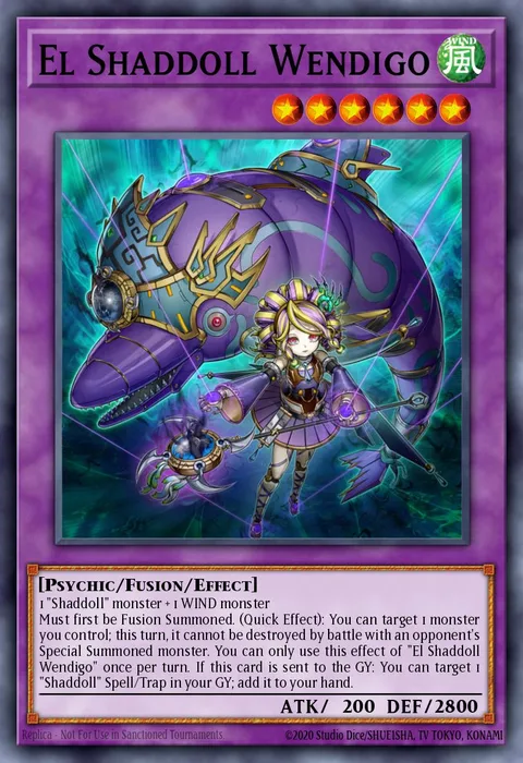 El Shaddoll Wendigo trading card