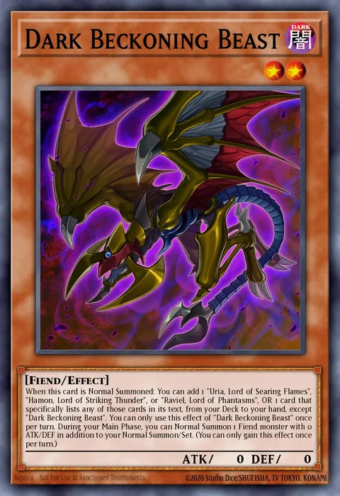 Dark Beckoning Beast trading card