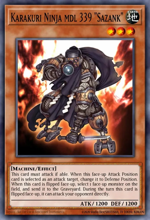 Karakuri Ninja mdl 339 "Sazank" trading card