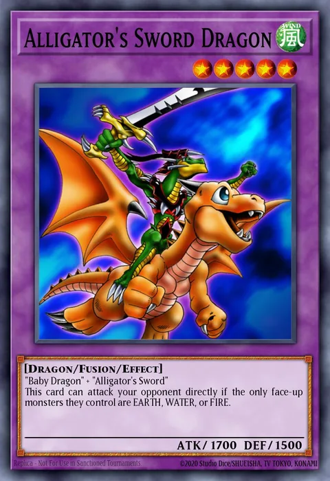 Alligator's Sword Dragon trading card