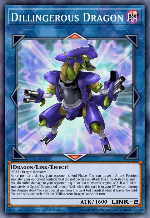 Dillingerous Dragon trading card
