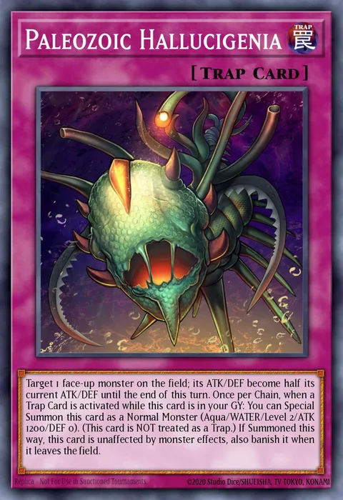 Paleozoic Hallucigenia trading card