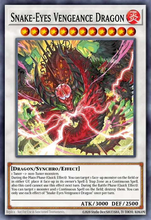 Snake-Eyes Vengeance Dragon trading card