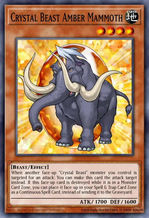 Crystal Beast Amber Mammoth trading card