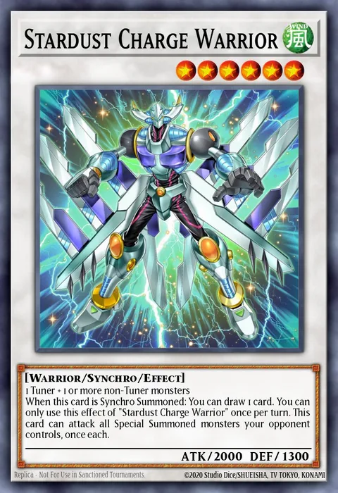 Stardust Charge Warrior trading card