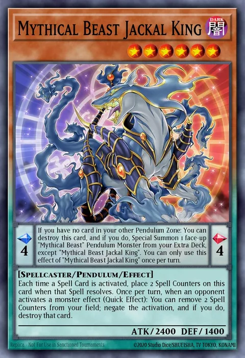 Mythical Beast Jackal King trading card