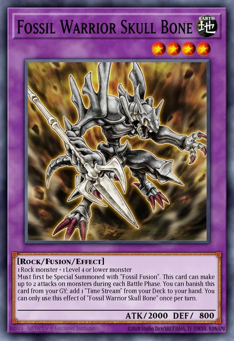 Fossil Warrior Skull Bone trading card
