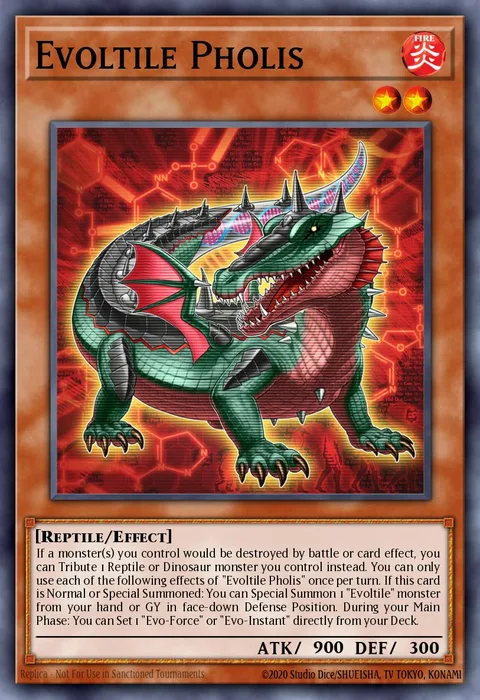 Evoltile Pholis trading card