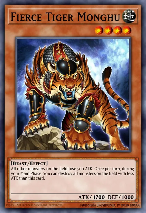 Fierce Tiger Monghu trading card