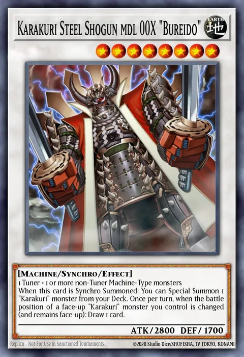 Karakuri Steel Shogun mdl 00X "Bureido" trading card