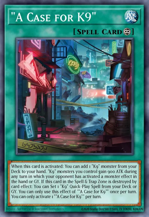 "A Case for K9" trading card