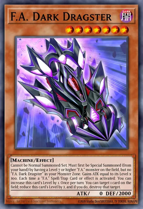 F.A. Dark Dragster trading card