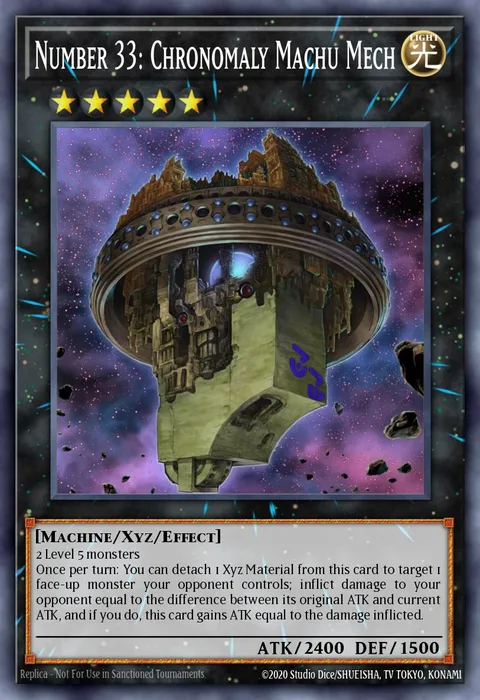 Number 33: Chronomaly Machu Mech trading card