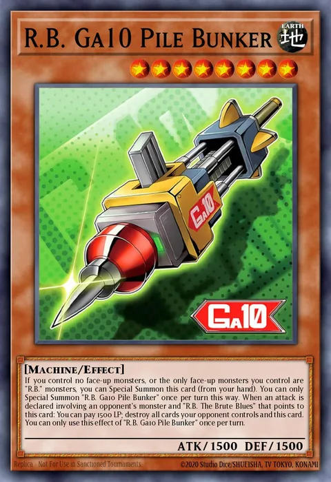 R.B. Ga10 Pile Bunker trading card