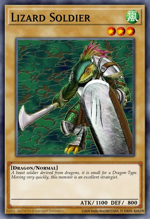 Lizard Soldier trading card