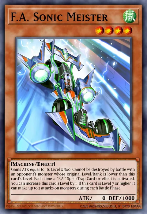 F.A. Sonic Meister trading card