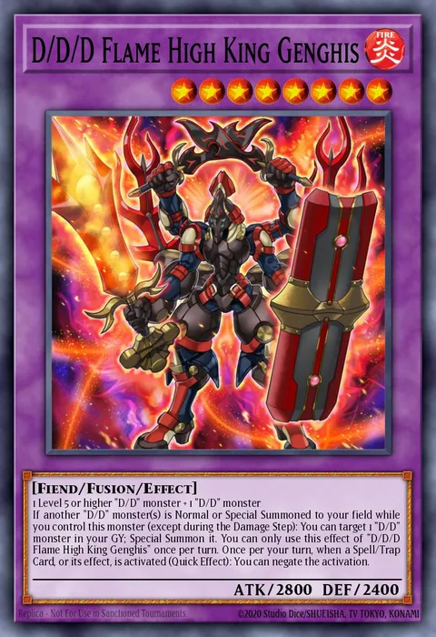 D/D/D Flame High King Genghis trading card