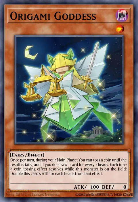Origami Goddess trading card