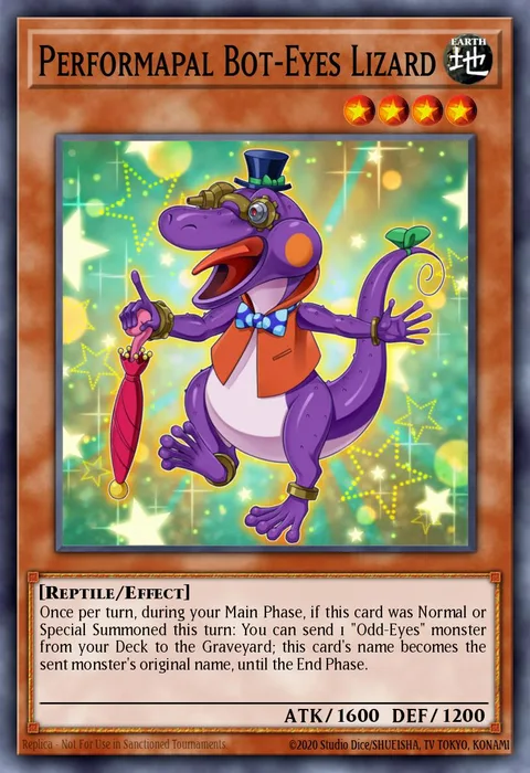 Performapal Bot-Eyes Lizard trading card
