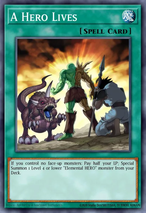 A Hero Lives trading card