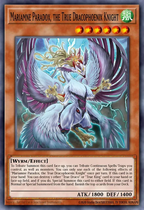 Mariamne Paradox, the True Dracophoenix Knight trading card