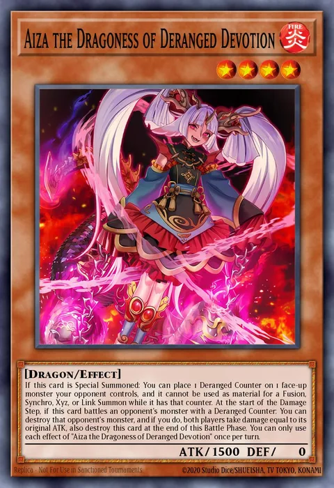 Aiza the Dragoness of Deranged Devotion trading card