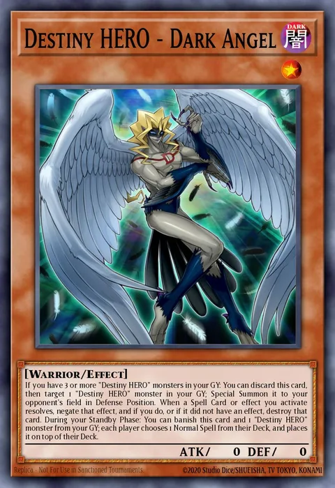 Destiny HERO - Dark Angel trading card