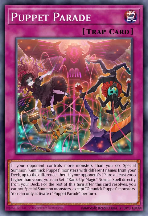 Puppet Parade trading card