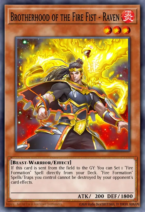 Brotherhood of the Fire Fist - Raven trading card