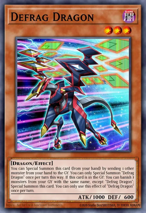 Defrag Dragon trading card