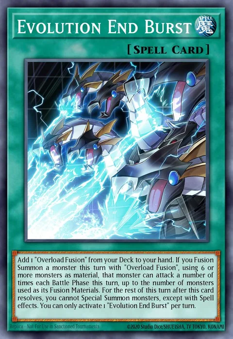 Evolution End Burst trading card