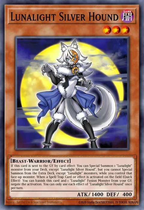 Lunalight Silver Hound trading card
