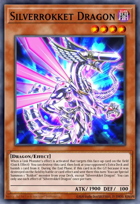 Silverrokket Dragon trading card