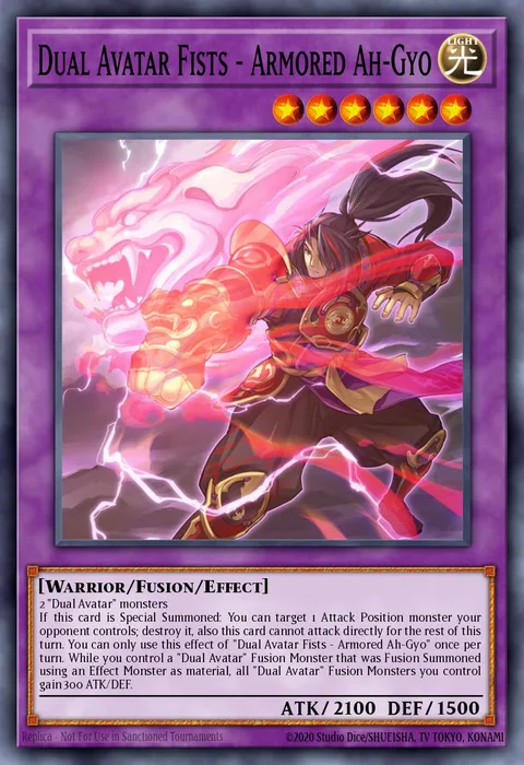 Dual Avatar Fists - Armored Ah-Gyo trading card