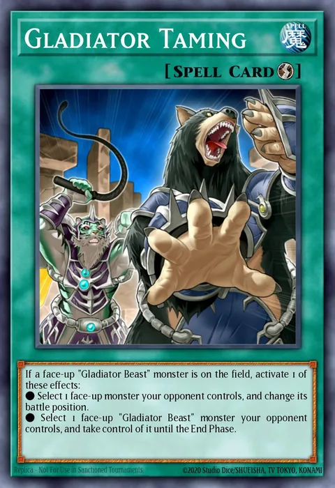 Gladiator Taming trading card