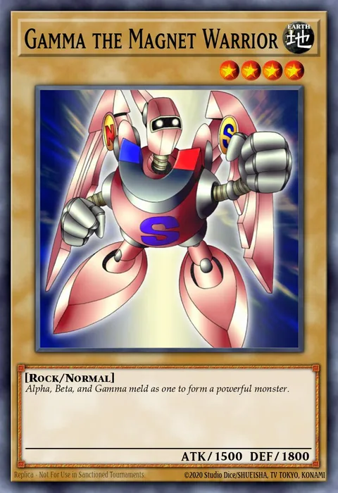 Gamma the Magnet Warrior trading card