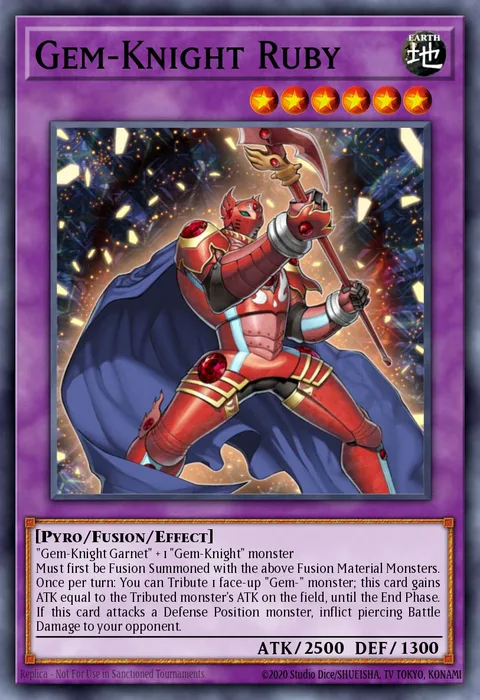 Gem-Knight Ruby trading card