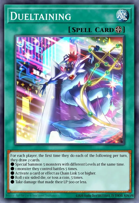 Dueltaining trading card