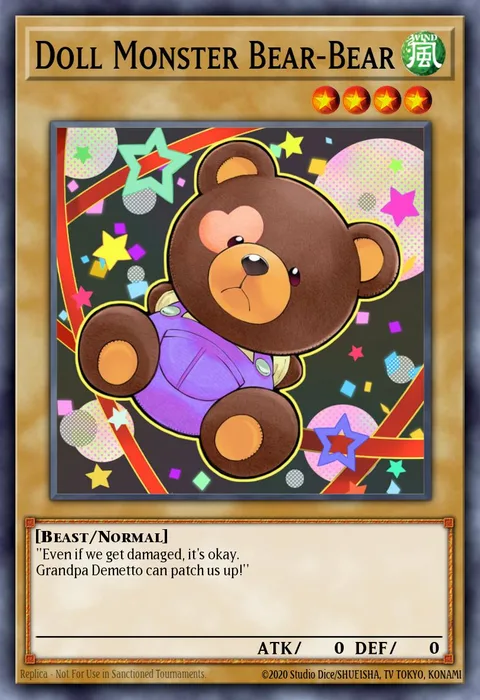 Doll Monster Bear-Bear trading card
