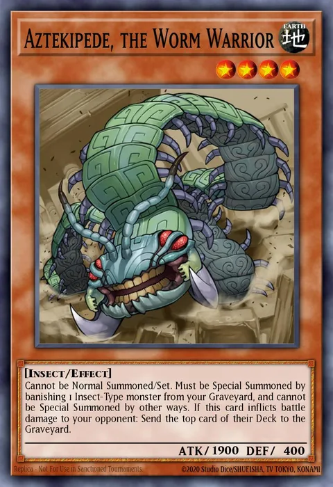 Aztekipede, the Worm Warrior trading card