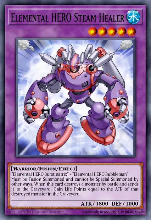 Elemental HERO Steam Healer trading card