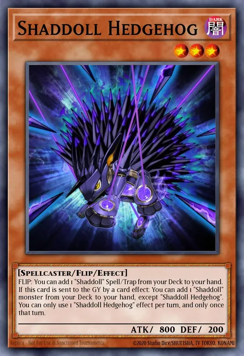 Shaddoll Hedgehog trading card
