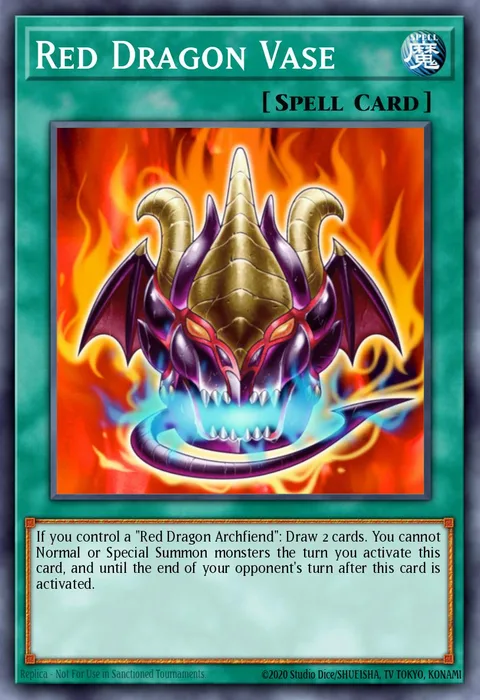 Red Dragon Vase trading card