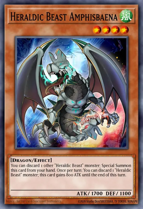 Heraldic Beast Amphisbaena trading card