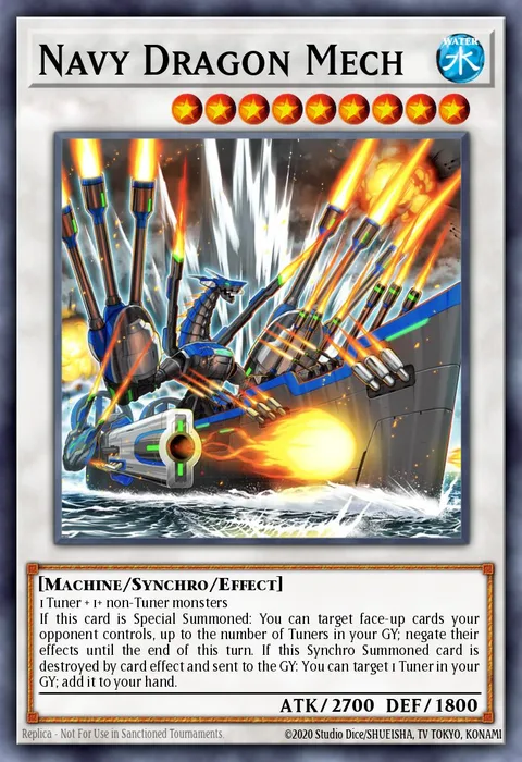 Navy Dragon Mech trading card