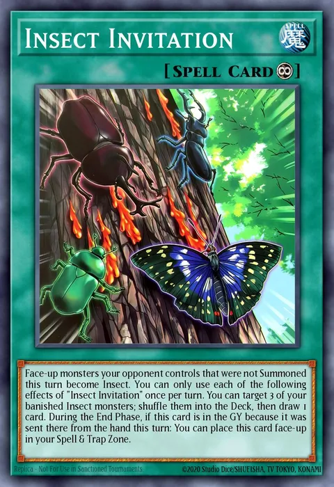 Insect Invitation trading card