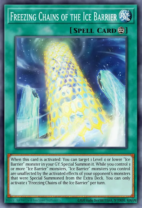 Freezing Chains of the Ice Barrier trading card